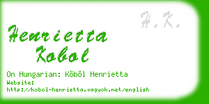 henrietta kobol business card